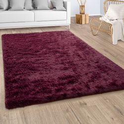 Paco Home Hochflor-Teppich "Silky 591" rechteckig 37 mm Höhe Uni-Farben, be günstig online kaufen