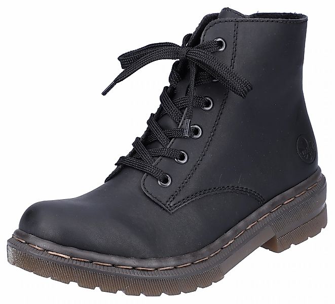 Rieker Schnürboots, Schnürstiefelette, Blockabsatz, mit Logoprägung günstig online kaufen