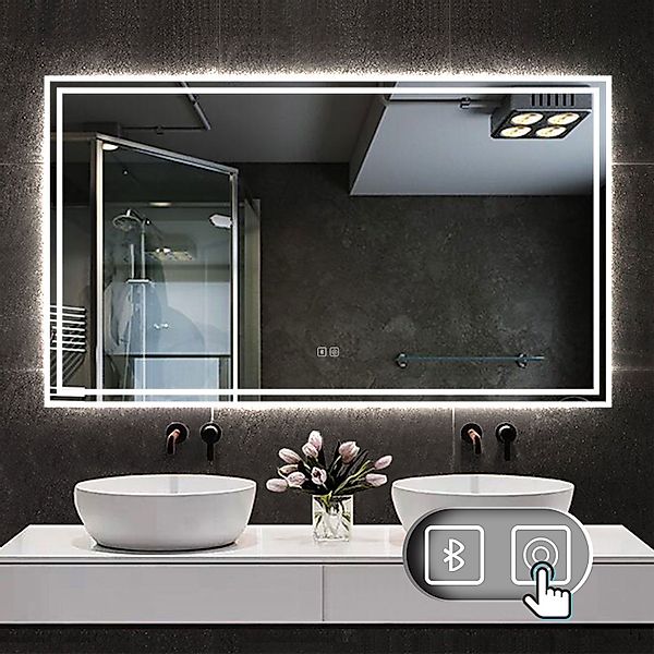 duschspa Badspiegel Wandspiegel Badezimmerspiegel mit LED günstig online kaufen