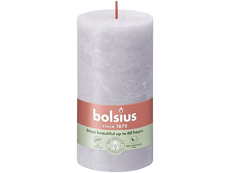 Bolsius Stumpenkerze Bolsius Rustik Stumpenkerze gefrorener lavendel günstig online kaufen