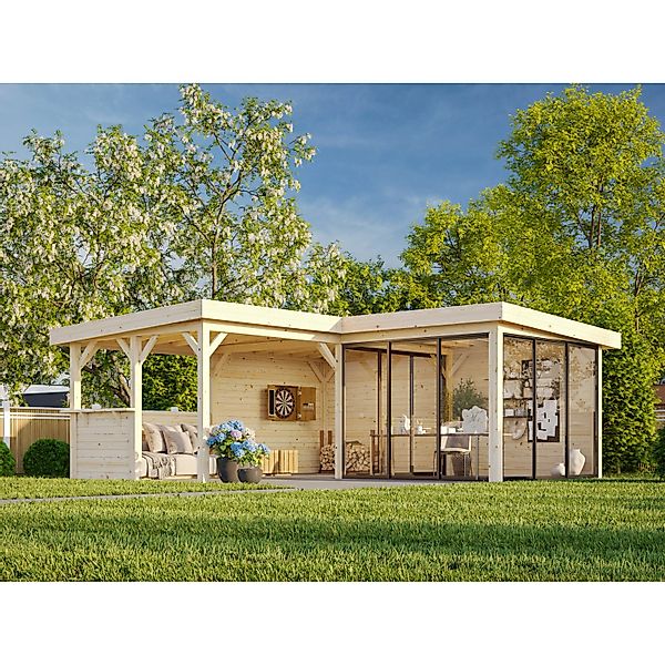 Palmako Pavillon Lenna Set 410 Slide 588 x 588 cm Lackiert Weiß FSC® günstig online kaufen