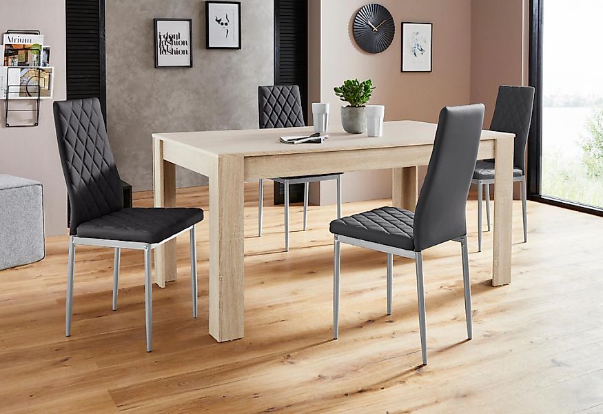 OTTO home Essgruppe "Lynn160/Brooke" Tisch mit 4 Stühlen günstig online kaufen