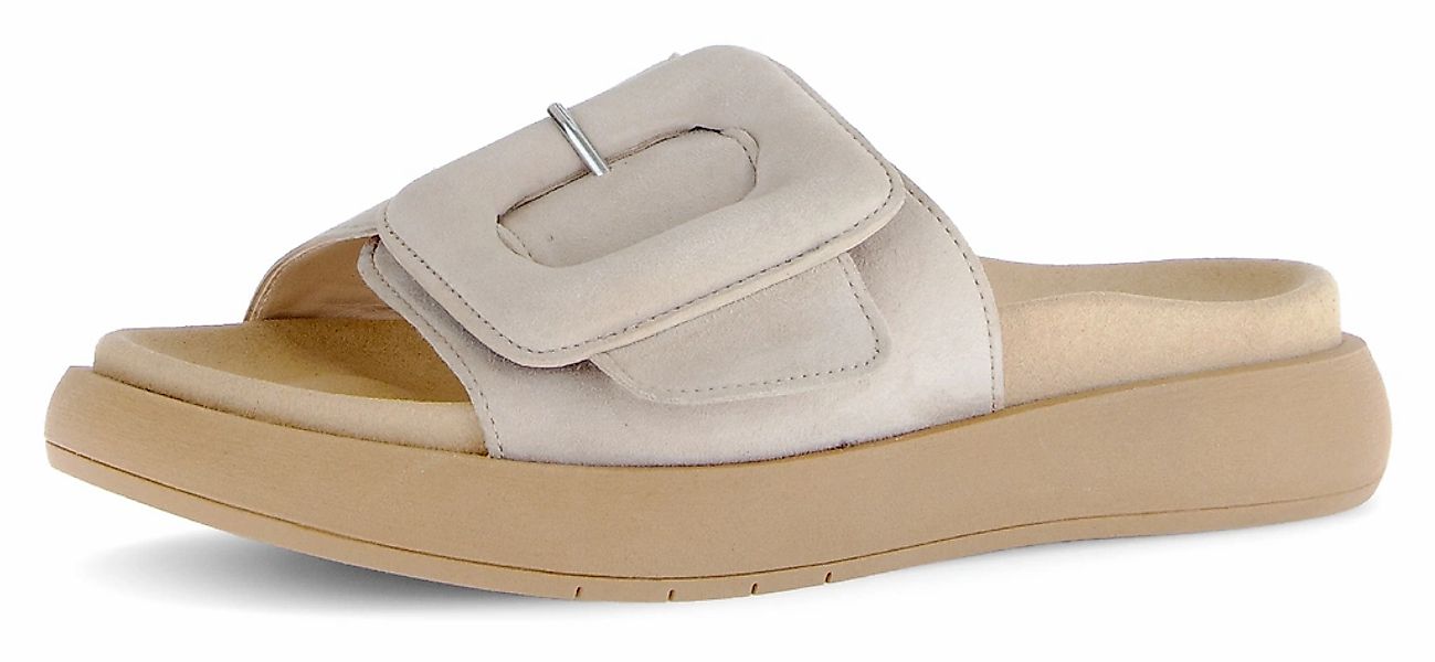 Gabor Pantolette, Plateau, Sommerschuh, Schlappen mit großer Zierschnalle günstig online kaufen
