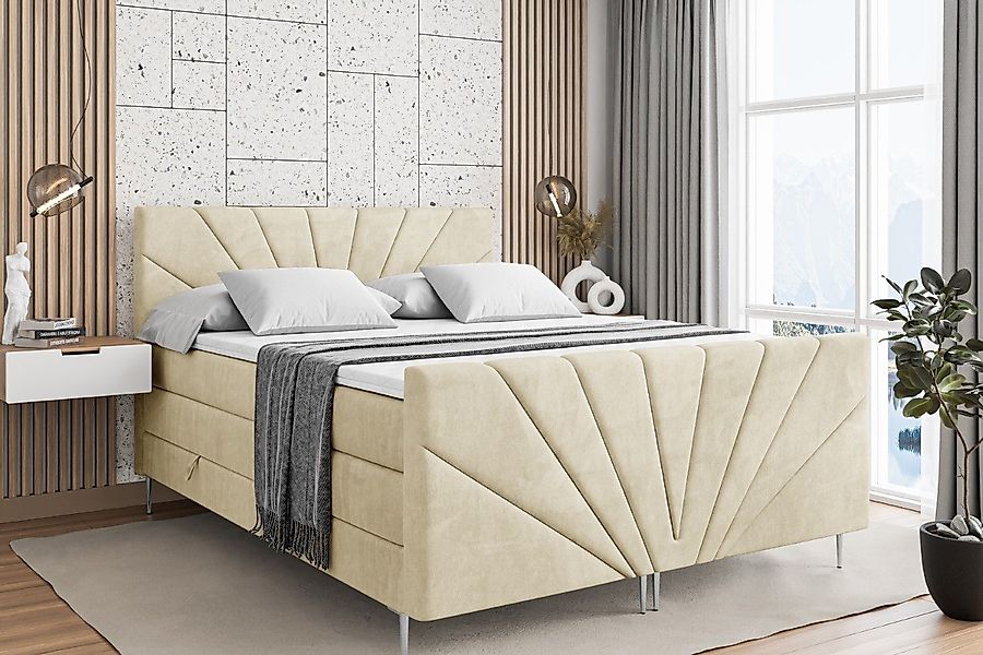 ALTDECOR Boxspringbett MILTIO-F-Z KING (Multipocket-Matratze H4, günstig online kaufen