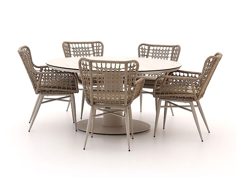 Intenso Busso/La Fonte ø 150 cm Gartenmöbel-Set 6-teilig günstig online kaufen