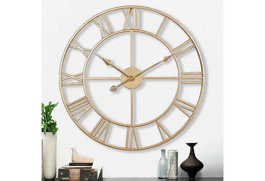 Samilito Wanduhr im Vintage-Stil Rund mit Robuster 2cm dicker Rahmen,römisc günstig online kaufen