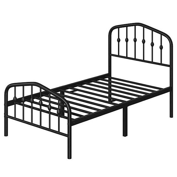 Yaheetech Metallbett 90-160cm (B), Bettrahmen Vintage Bettgestell mit krone günstig online kaufen