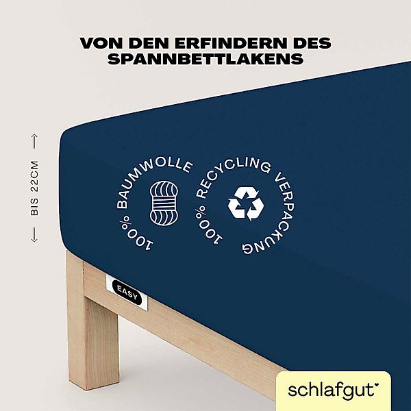 Schlafgut Spannbettlaken EASY aus 100% Baumwolle, günstig online kaufen