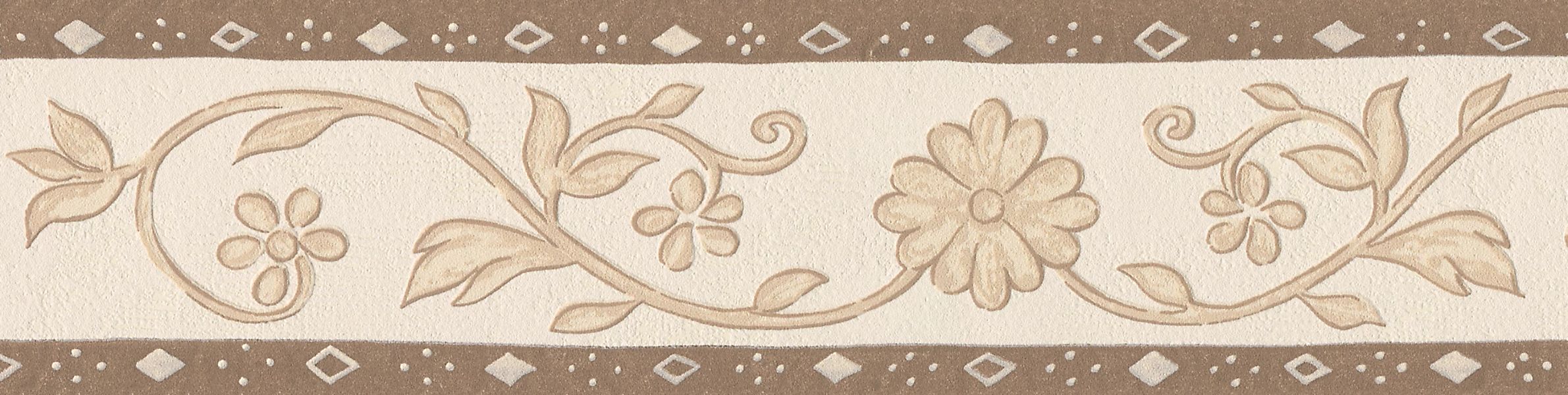 Bricoflor Landhaus Tapetenbordüre aus Papier und Vinyl Blumen Tapeten  Bord günstig online kaufen
