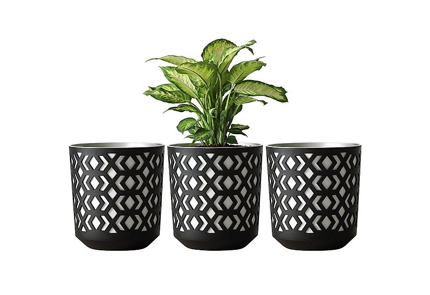 KONZEPT Blumentopf Übertopf Ø 14cm, 3er Pflanzentopf Set für Zimmerpflanzen günstig online kaufen