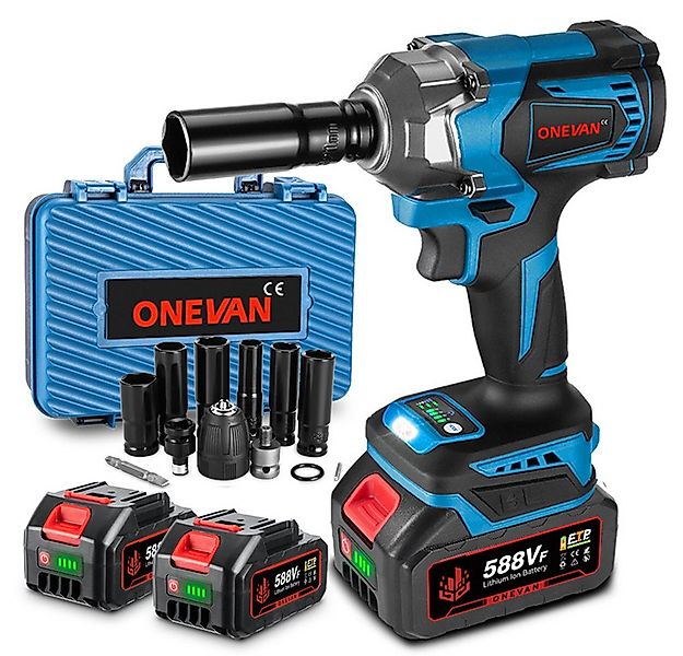 ONEVAN Akku-Schlagschrauber 950Nm 1/2 Zoll Bürstenloser Elektro Schlagschra günstig online kaufen