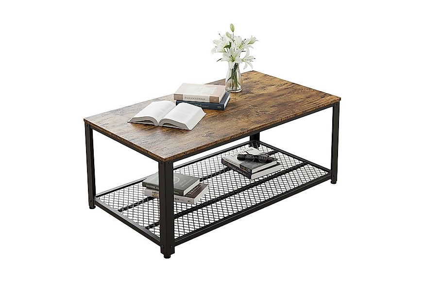 relaxdays Couchtisch mit Gitterablage günstig online kaufen