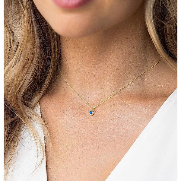 iz-el Silberkette Kette Gold OPAL TÜRKIS, günstig online kaufen