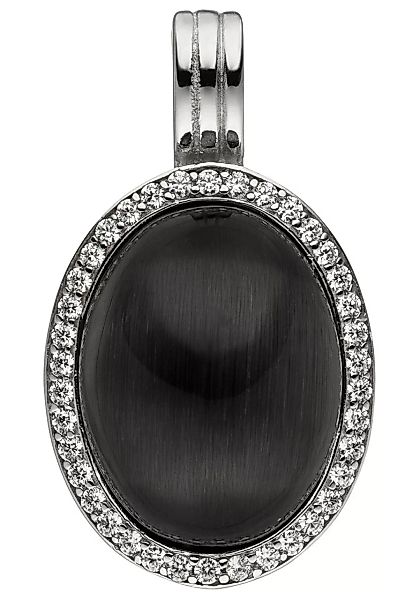 JOBO Kettenanhänger "Anhänger oval", 925 Silber mit Mondstein-Imitation und günstig online kaufen