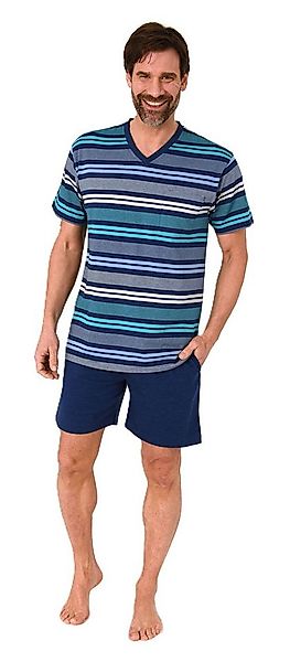 Normann Pyjama Herren kurzarm Schlafanzug Shorty Streifenoptik - auch in Üb günstig online kaufen
