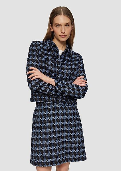 s.Oliver Funktionsjacke Indoor-Jacke Gemusterte Bouclé-Jacke günstig online kaufen