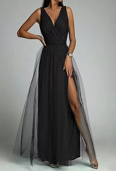 SEGUEN Sommerkleid Sexy V-Ausschnitt Taille abnehmen Kleid (Glänzende Kleid günstig online kaufen