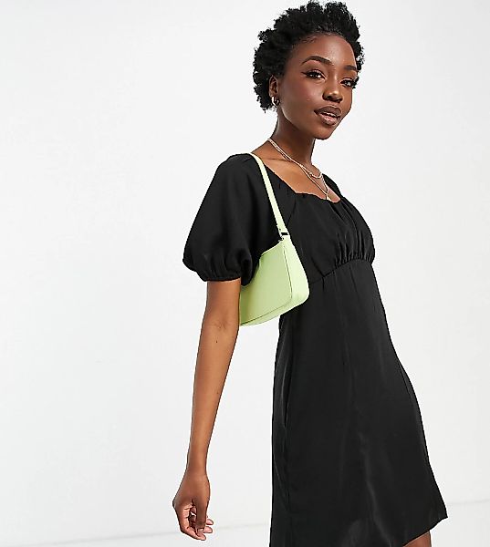 Vero Moda Tall – Minikleid im Milchmädchen-Stil mit geraffter Brustpartie i günstig online kaufen