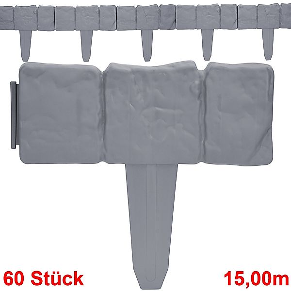 Beeteinfassung 6er-Set Granitoptik 15m günstig online kaufen