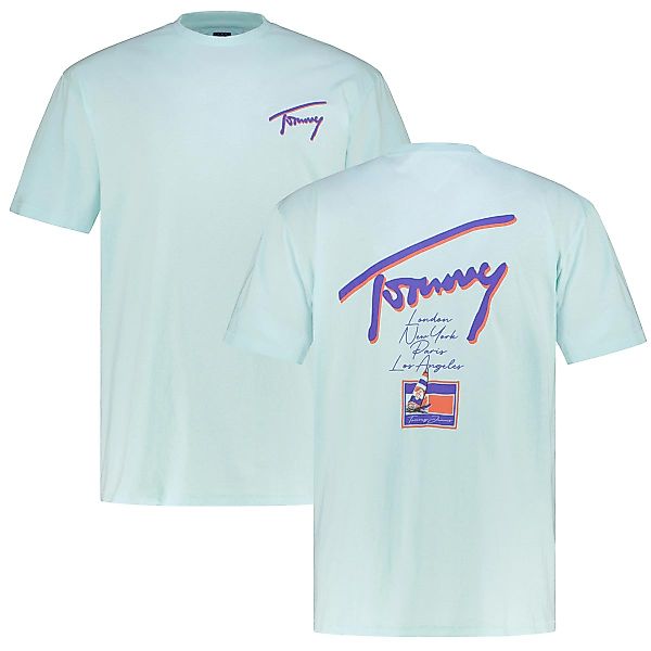 Tommy Jeans T-Shirt mit Print auf Vorder- und Rückseite Farbe mint Größe: 6 günstig online kaufen