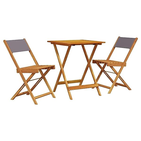 vidaXL 3-tlg Bistro-Set Anthrazit Stoff und Massivholz Modell 8 günstig online kaufen