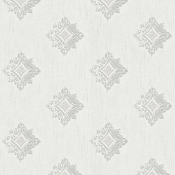 PROFHOME 962001-GU Barock Tapete Ornament Matt Beige Grau 0,53 m x 10,05 m günstig online kaufen