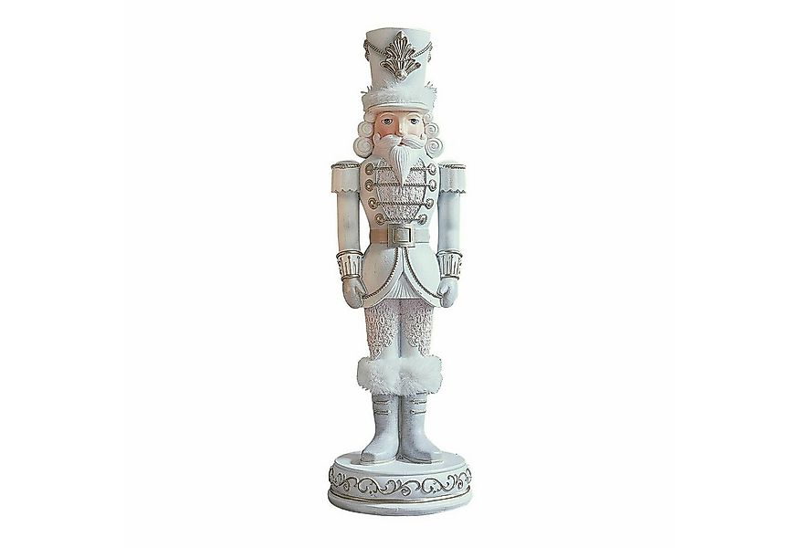 Mirabeau Weihnachtsfigur Deko-Nussknacker Moriette weiß/silber (kein Set, k günstig online kaufen