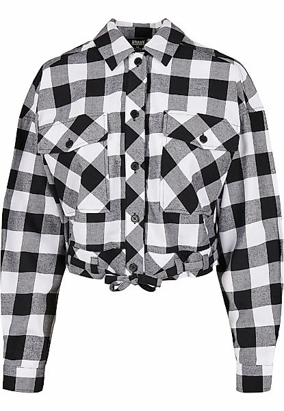URBAN CLASSICS Langarmhemd "Urban Classics Damen Ladies Short Oversized Che günstig online kaufen