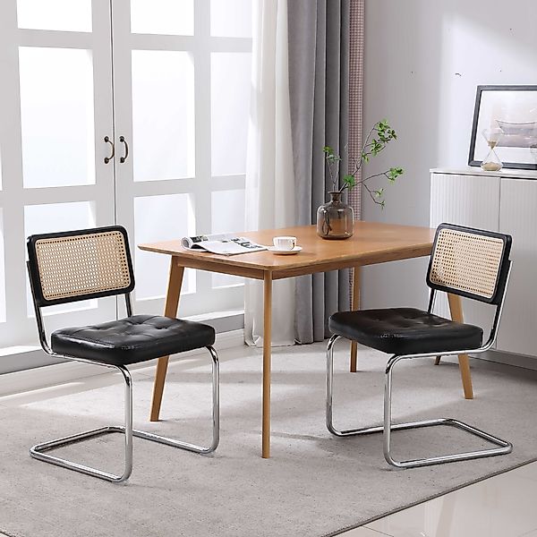 OKWISH Esszimmerstuhl Polsterstuhl Küchenstuhl (Akzentstühle Rattan günstig online kaufen