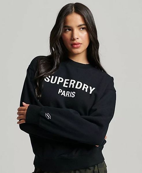 Superdry Sweater SPORT LUXE LOOSE CREW SWEAT Black günstig online kaufen