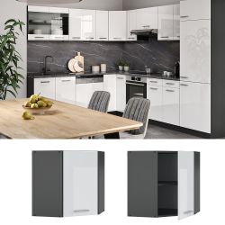 Vicco Eckhängeschrank R-Line, Weiß Hochglanz/Anthrazit, 57 günstig online kaufen
