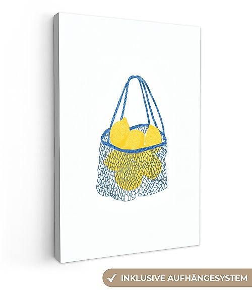 OneMillionCanvasses® Leinwandbild Tasche - Blau - günstig online kaufen