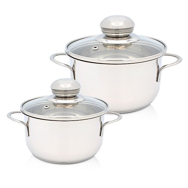 Krüger Topf-Set »Saturn«, Edelstahl, (Set, 2 tlg., 1x Fleischtopf Ø 12 cm, günstig online kaufen