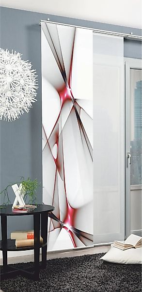 HOME WOHNIDEEN Schiebegardine "FRANKLIN" Klettband 1 Stk. tlg. HxB: 245x60, günstig online kaufen