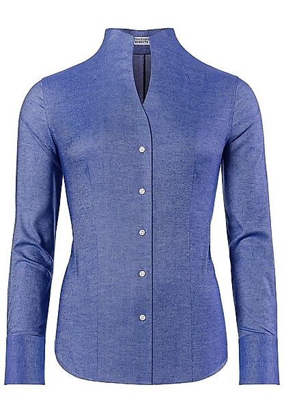 Vincenzo Boretti Klassische Bluse leicht tailliert soft Oxford Kelchkragen günstig online kaufen