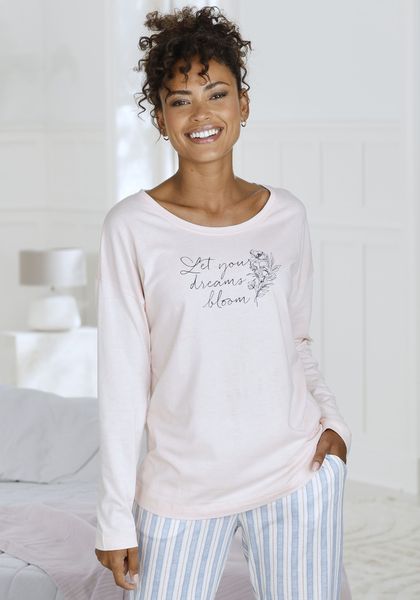 Vivance Dreams Pyjamaoberteil mit Frontdruck günstig online kaufen