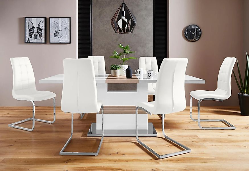 OTTO home Essgruppe "Perez/Lola" Set, 5 Stk. tlg. mit 4 Stühlen, Tisch ausz günstig online kaufen