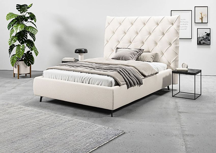 Home affaire Polsterbett "Maxime, in 4 Breiten bis 200cm, auch in Leder" Ko günstig online kaufen