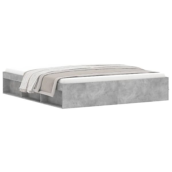 vidaXL Bettgestell, Bettrahmen Betongrau 180x200 cm günstig online kaufen