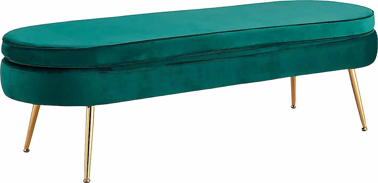 SalesFever Polsterbank "Clam Elegante Bank mit Polsterung" Eleganz in Gold: günstig online kaufen