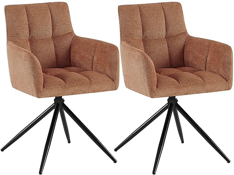 CLP Esszimmerstuhl Jonah (2er Set, 2 St), drehbar mit Armlehnen, bis 150 kg günstig online kaufen