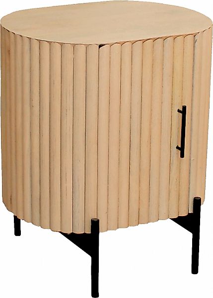 SIT Nachtkommode "Kommode Retro – Lamellen‑Design & massives Mangoholz, sti günstig online kaufen