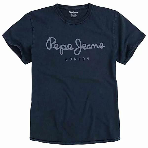 Pepe Jeans Essential Denim Kurzärmeliges T-shirt S Indigo günstig online kaufen