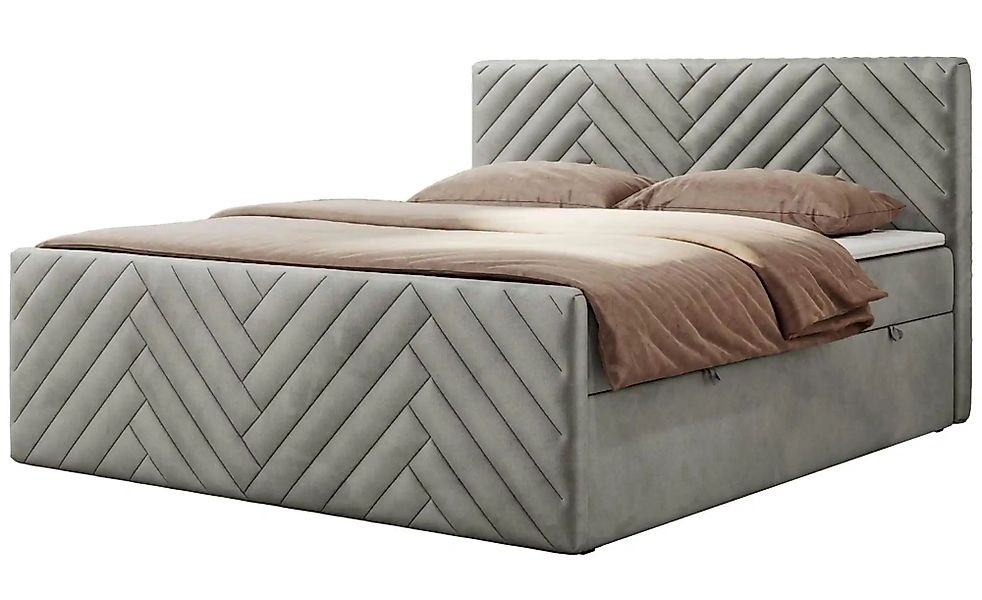 Boxbett mit Bettkasten Paris Duo ¦ grau ¦ Maße (cm): B: 201 H: 110 Betten > günstig online kaufen