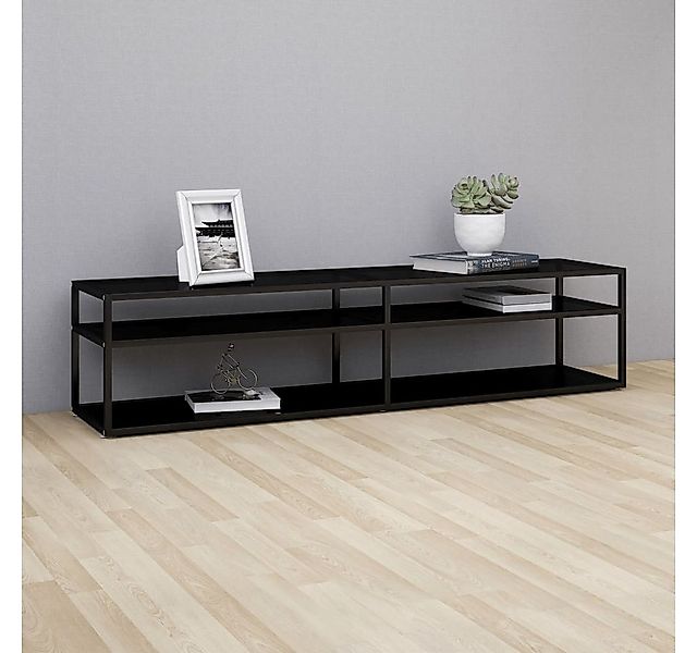 vidaXL TV-Schrank TV-Schrank Schwarz 180x40x40,5 cm Hartglas Lowboard günstig online kaufen