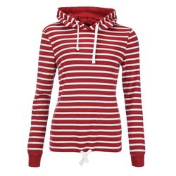 modAS Kapuzenpullover Damen Kapuzenshirt Maritim gestreift günstig online kaufen