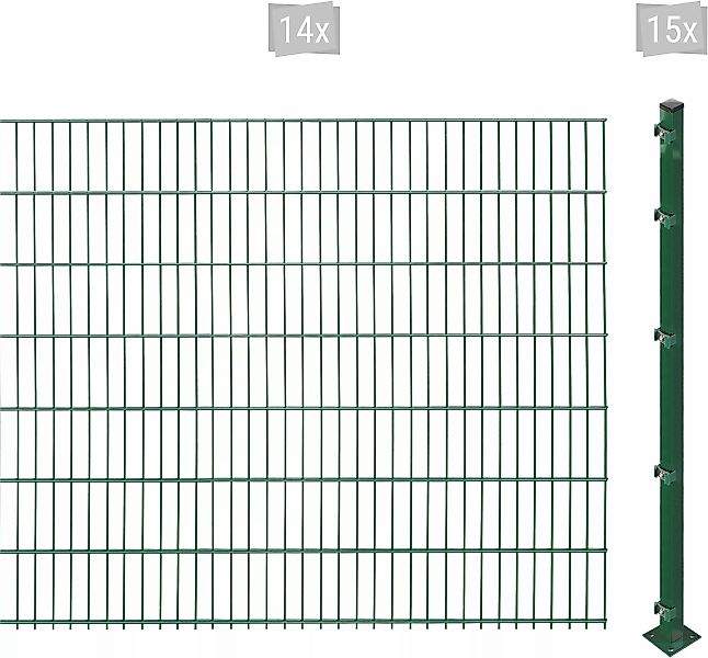 Arvotec Doppelstabmattenzaun "ESSENTIAL 143 zum Aufschrauben", Zaunhöhe 143 günstig online kaufen