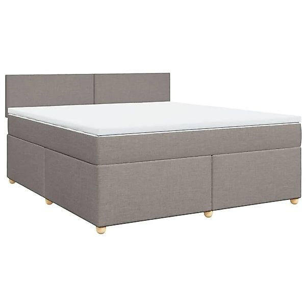 vidaXL Boxspringbett mit Matratze Taupe 180x200 cm Stoff 3286756 günstig online kaufen