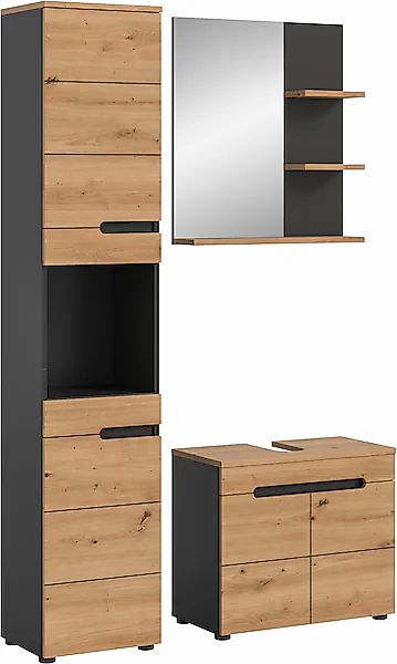 INOSIGN Badmöbel-Set »REHAT, 3-teilig, Breite 116 cm, mit grifflosen Fronte günstig online kaufen