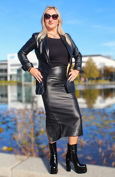 Be Noble Lederrock Elegance Eleganter Midirock günstig online kaufen